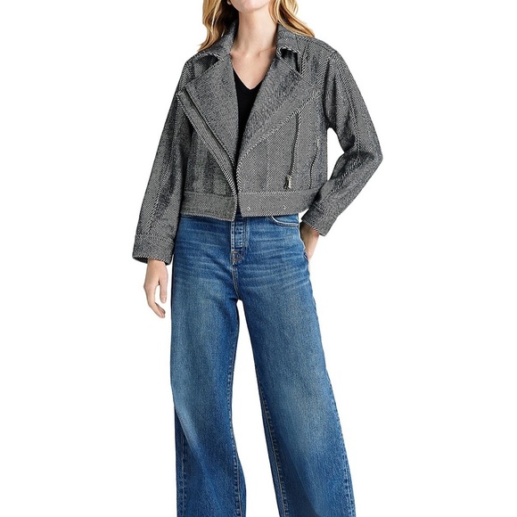 Splendid herringbone blazer moto jacket medium from Evereve - Picture 9 of 10